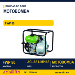 Motobomba FWP 80 para Aguas Limpias.