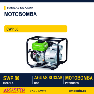 Motobomba SWP 80 para Aguas Sucias.