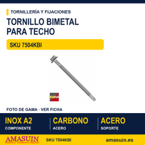Tllo. autoperforante DIN 7504-K bimetal punta nº3 - Inox A2 / acero carbono
