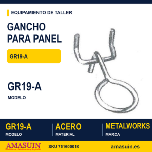 Gancho Redondo GR19-A para Panel
