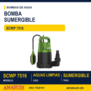 Bomba Sumergible SCWP 7516 para Aguas Limpias.