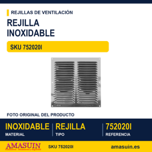 REJILLA 20 X 20 INOXIDABLE