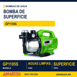 Bomba de Superficie GP1105S para Aguas Limpias.