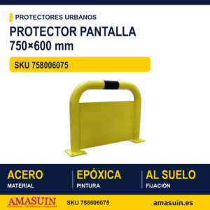Protector Pantalla 750x600mm Amarillo Negro