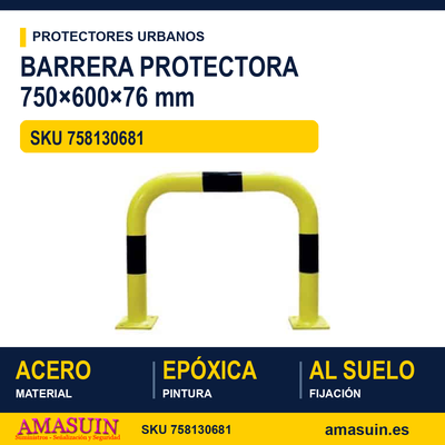 Protector 750x600x76mm Amarillo Negro 1 Protector 750x600x76mm Amarillo Negro