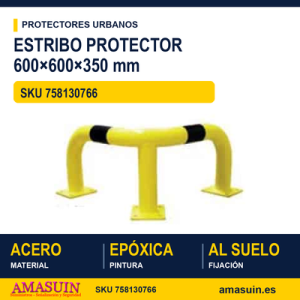 Estribo Protector 600x600x350mm Amarillo Negro