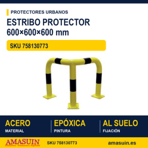 Estribo Protector 600x600x600mm Amarillo Negro