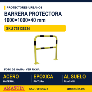 Protector 1000x1000x40mm Amarillo Negro