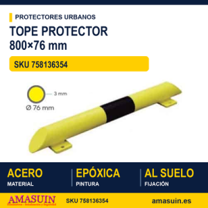 Tope Protector 800x76mm Amarillo Negro