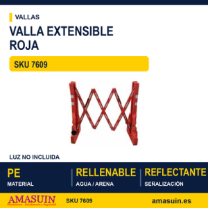 Valla Roja Extensible 2,2m.