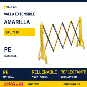 Valla Amarilla Extensible 2,5m