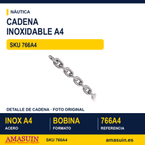 Cadena DIN 766 Inoxidable A4