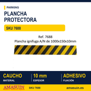 Plancha Ignífuga A/N 1000x150x10mm. Parking.