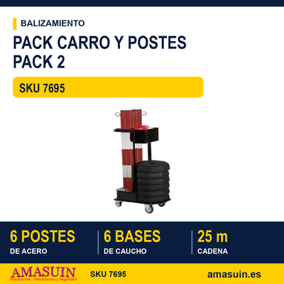 Pack2 Carro Transporte Postes Metálicos. 1 Pack2 Carro Transporte Postes Metálicos.