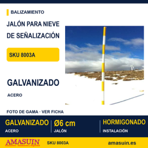 Jalón Nieve Amarillo 3m. Reflex N1.