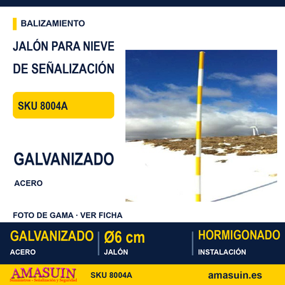 Jalón Nieve Amarillo 3.5m. Reflex N1. 1 Jalón Nieve Amarillo 3.5m. Reflex N1.