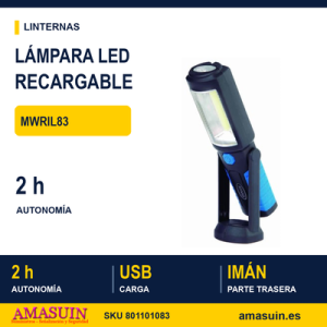 Lámpara LED con Linterna Recargable MWRIL83