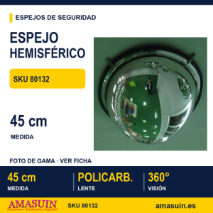 Espejo Interior 45cm Hemisférico.