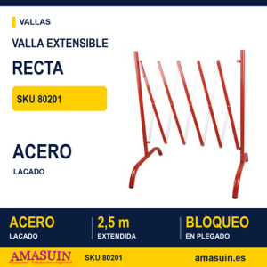 Valla Extensible Plegada Recta.
