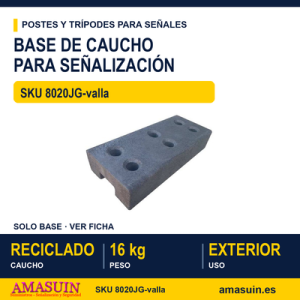 Base Valla Obra Ø40mm Caucho.