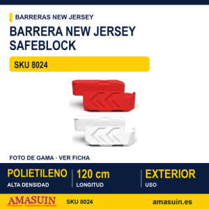 Barrera New Jersey Safeblock de 120x60x40cm