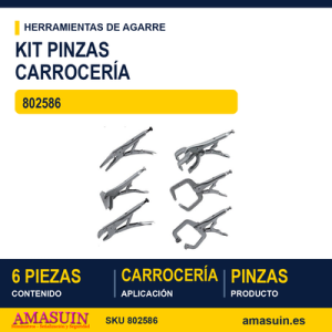 Kit Pinzas Carrocería 6 Piezas.