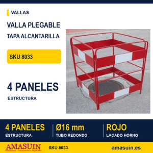 Valla Metálica Tapa Alcantarilla.