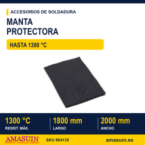 Manta Protectora Negra 1300ºC.