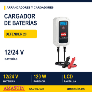 Cargador Baterías Defender 20.