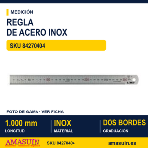 Regla de Acero Inoxidable 1.000 mm