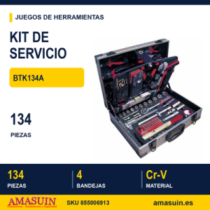 Kit de Servicio Asistencia Técnica de 134 Piezas BTK134A