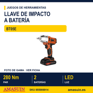Metal Works Juego de Llaves de Impacto BT05E