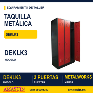 Taquilla Metálica 3 Puertas DEKLK3