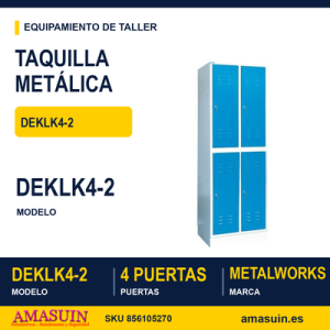 Taquilla Metálica 4 Puertas DEKLK4-2