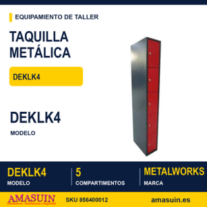 Taquilla Metálica 5 Compartimentos DEKLK4