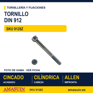 Tornillo DIN 912 8.8 / ISO 4762 Cincado