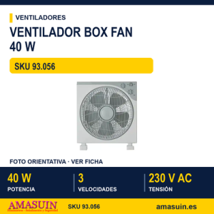 Ventilador Box Fan 40W Blanco