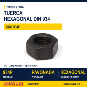 Tuerca DIN 934 |8| / ISO 4032 pavonada