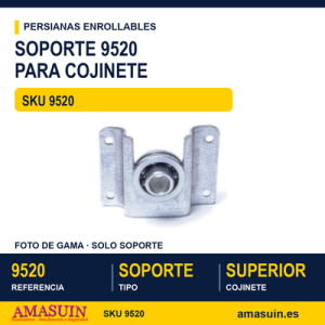 Cojinete a bolas - SOPORTE 9520 PARA COJINETE SUPERIOR 25 UN