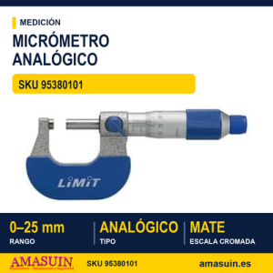 Micrómetro Analógico 0 - 25 mm