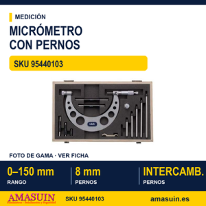 JUEGO MICROMETRO 0-150MM DIN863/1 0 - 150 mm