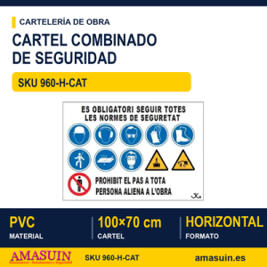 Cartel Combinado 100x70cm Catalán