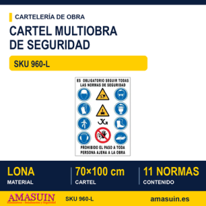 Cartel Multiobra Lona 70x100cm