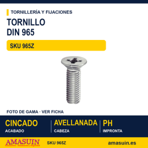 Tornillo DIN 965 / ISO 7046 Cincado