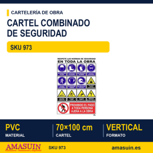 Cartel Combinado PVC 70x100cm