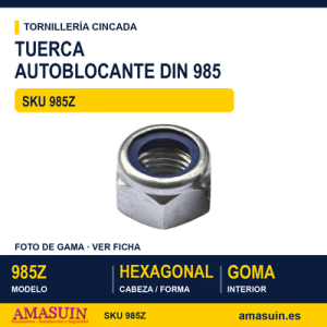 Tuerca autoblocante DIN 985 |8| / ISO 10511 Cincada