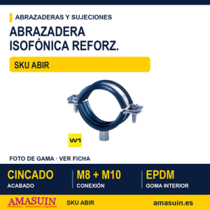 Abrazadera isofónica reforzada M8+M10 Cincada W1