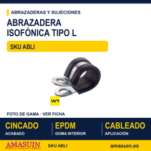 Abrazadera isofonica tipo "L" - DIN 3016 - Cincada W1