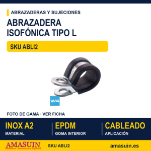 Abrazadera isofonica tipo "L" - DIN 3016 - Inox A2 W4