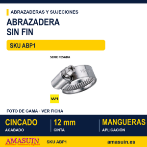 Abrazadera sin fin - DIN 3017 - 12mm W1 Cincada